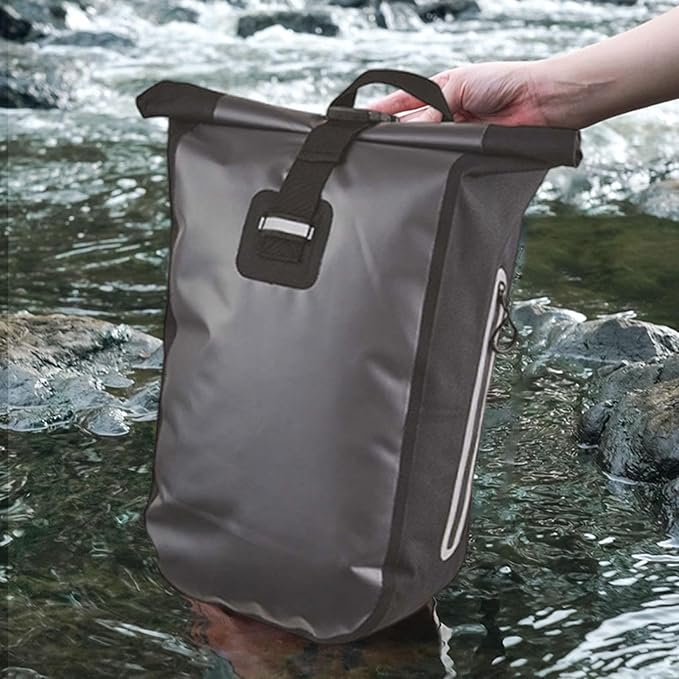 Rolltop Backpack Waterproof Dry Bag 20 L Portable Waterproof Storage Bag for Surfing Kayaking Beach Sailing Ski Black