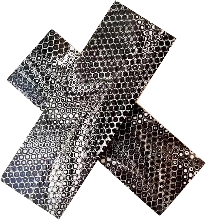 Blank Material For Resin Knife Scales Handle 2pcs Honeycomb Structure Texture DIY Custom Replacement Blanks(120x40x30mm)