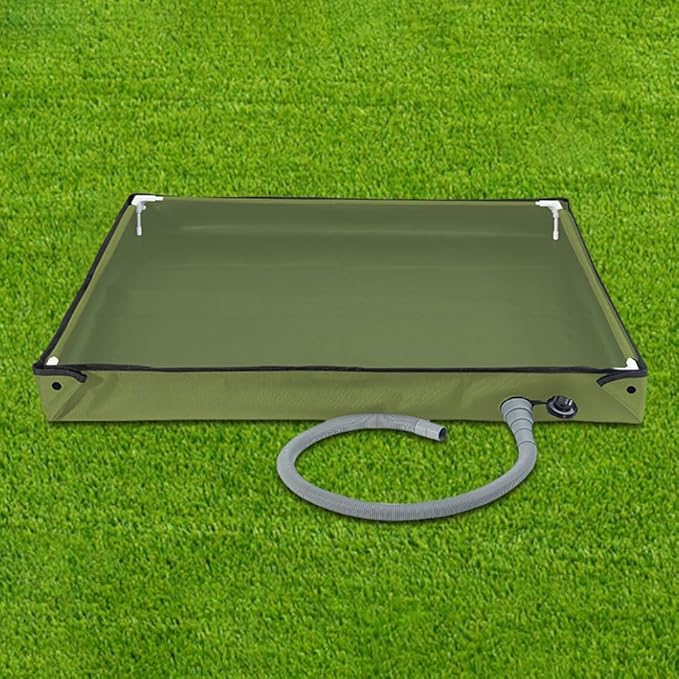 Foldable Shower Base with Drain Hose Camping Shower Base Outdoor Tent Shower Tray for RV Outdoor Camping Shower Beach Pet Bath