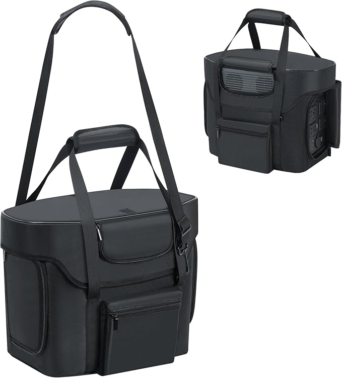 Compatible with ECOFLOW DELTA 2 Power Station Carry Bag Powerstation Water-resistant Bag with Adjustable Shoulder Strap Compatible with Ecoflow Delta 2 with Portable Opennings for Outside