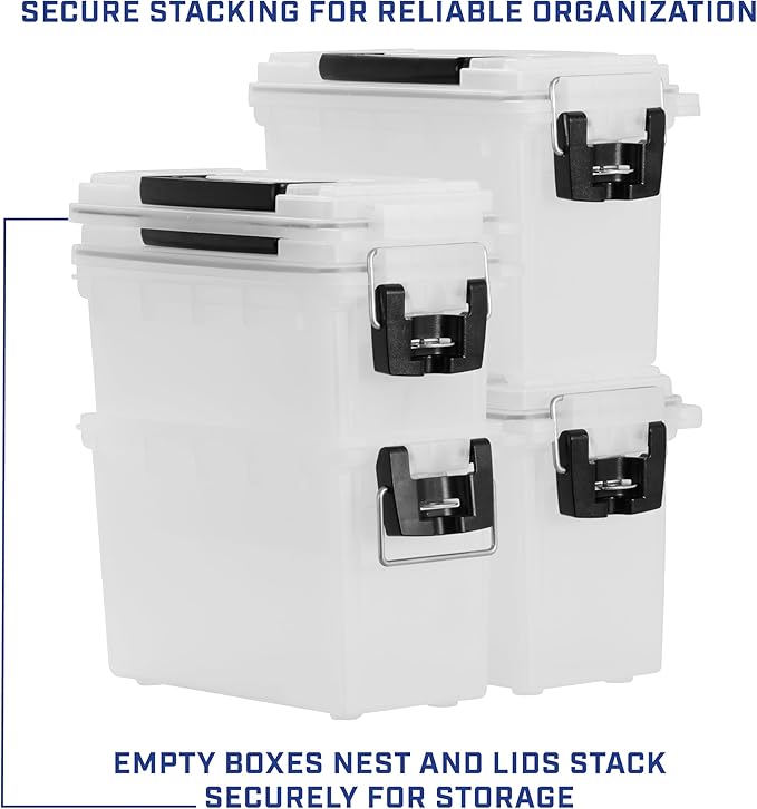 Sheffield 12758 4-Pack Ammo Storage Box Mothers Day Gifts .30 Cal Field Boxes Mothers Day Gifts for Mom Lockable Storage Box with Handle Secures Hunting Gear Supplies and Bullets Made in USA