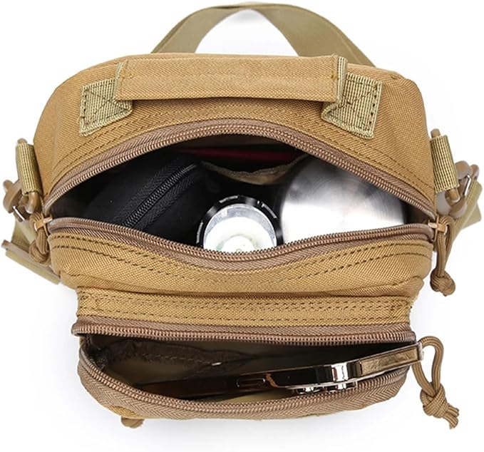 Outdoor Sports Hiking Sling Pack Camouflage Tactical Molle Shoulder Bag Trekking Hunting Backpacks Purse(Black)