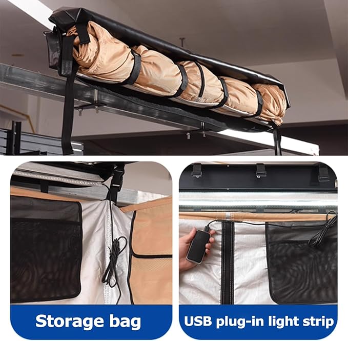 Side Shower Room 3.3-foot X 3.3-foot Private Refuge Toilet Sides to Fit Most Roof Racks and Roof Rails Including Accessories
