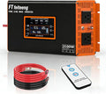 2000W Pure Sine Wave Power Inverter Car Power Inverter 12V to 120V AC Converter with Remote Cable LCD Display 2AC+3USB Type-C Port Surge 4000W for Camping Emergency Vehicles Truck RV