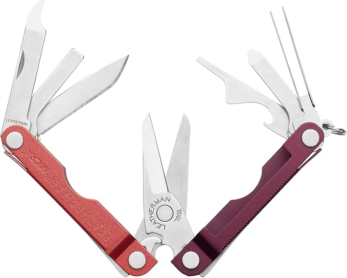 LEATHERMAN Micra Keychain Multi-tool with Grooming Tools Mini Pocketknife for Everyday Carry (EDC) Hobbies &amp Outdoors Built in the USA Mulled Wine
