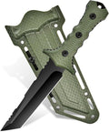 10.5 Fixed Blade Survival Knife with Protective ABS Sheath - High Hardness Stainless Steel Outdoor Knife - Ergonomic Non-Slip ABS Handle - Professional Utility Tool for Camping Hiking and Fishing