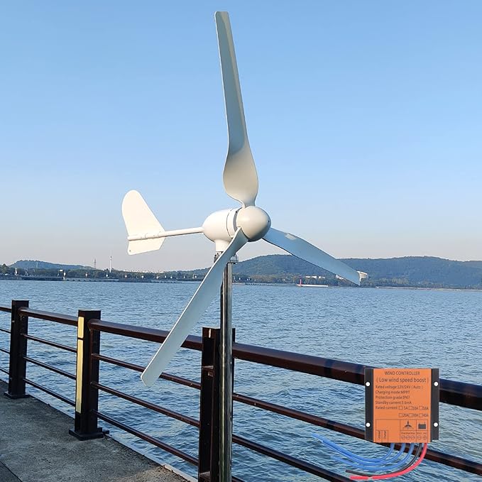 Wind Turbine 1000W 48V Horizontal Wind Generator Kits 3 Blades with MPPT Charge Controller Free Energy