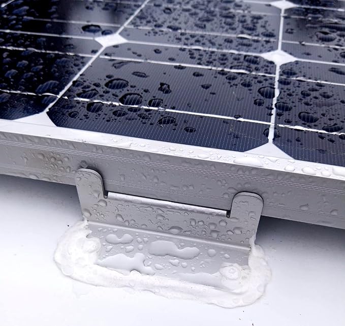 MOUYAT Set of 24 Solar Panel Mounting Bracket Aluminum Alloy Panel Z Brackets Kit with Nuts and Bolts Supporting Hardware for Solar Panel RV Roof Boat Caravans Off-Grid Silver