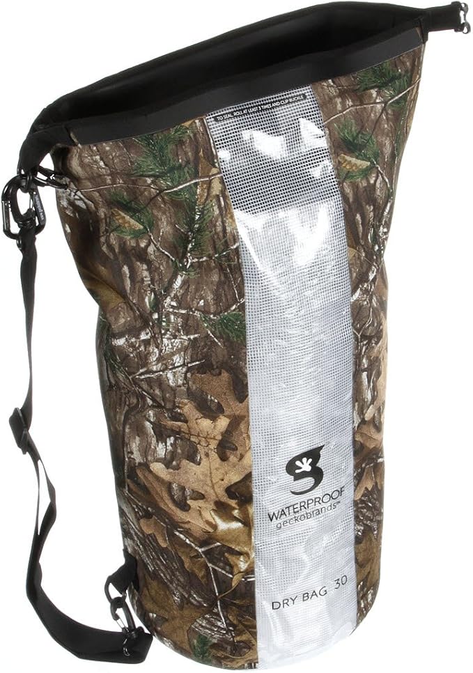geckobrands Durable View Dry Bag – Waterproof Roll Top Dry Bag with Translucent Front Panel for Easy Identification