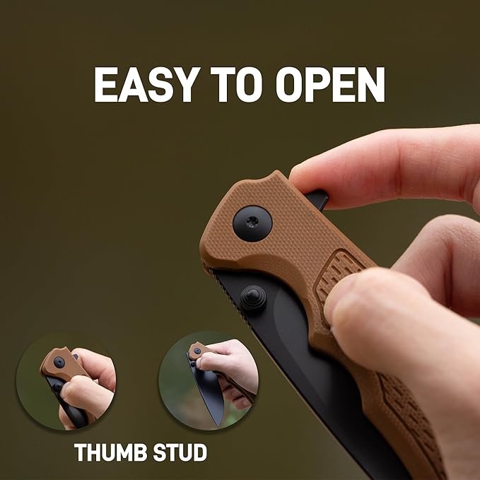 ARTISANCUTLERY Tradition V2 Pocket Knife for Men 3.58 AR-RPM9 Steel Blade G10 Handle Folding Knife with Pocket Clip for Camping Hiking Survival(1702M Brown)