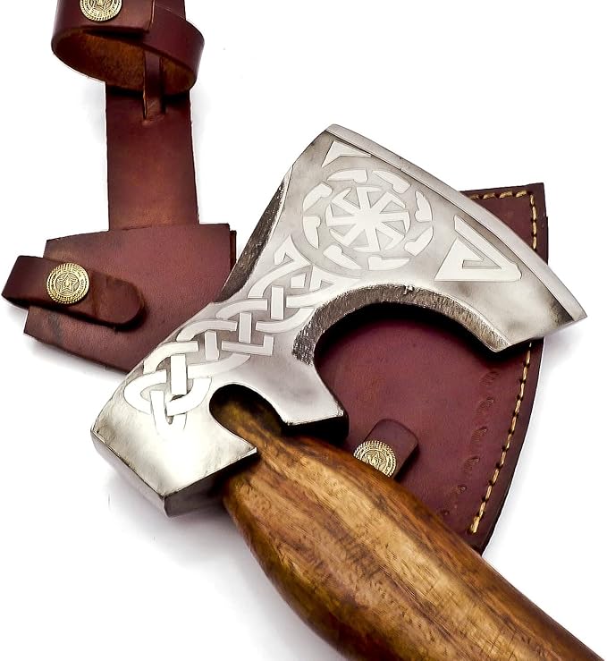 Custom Handmade Stainless Steel Viking Axe with Gorgeous and Solid Wood Handle (Y-04)
