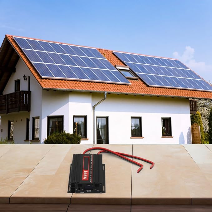 MPPT Solar Boost Controller Charger 800W With USB And LCD Display For 24V/36V/48V/60V/72V Multi-Battery Charging Aluminum Alloy