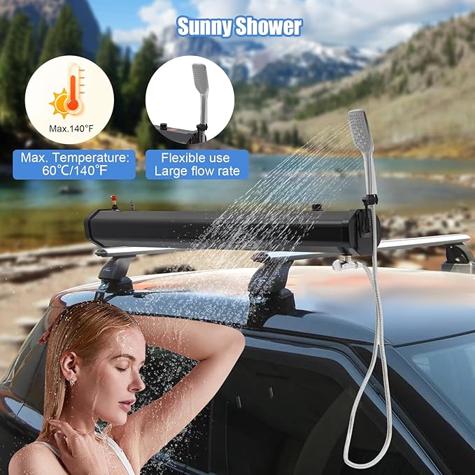 5.28 Gallon Upgraded Pressurized Water Tank for Camping Shower Off Road Shower for Overlanding Portable Water Storage Mount on BumperRoof Rack Mount for VehiclesTrucksSUV
