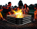 Fire Pit 36 Inch Height 11.5 Inch Square Galvanized Steel Fire Pit for Outside Heavy Duty Steel Fire Pits In-Ground for BackyardCamping BonfireRaised Garden Bed for Garden (3X3X1 FT)