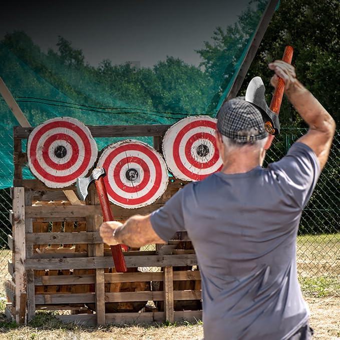 NEDFOSS 16 Champion Throwing Axe Throwing Axes and Tomahawks with 1065 High Carbon Steel &amp Wooden Handle Perfect for Axe Throwing Game Recreation and Competition Gift for Men