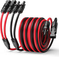 Bateria Power 30FT 12AWG Y-Branch Solar Connectors Extension Cable Solar Cable Parallel Adaptor Solar Panel Wire in Pair with Female and Male Connectors for Solar Panel (1*M/FF+1*F/MM)