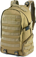 Large Capacity Men's Tactical Outdoor Backpack Oxford Cloth Camping Travel Duffle Bags Multi-pocket Hiking Daypack (Brown)