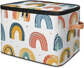 Storage Bins with Lids Rainbows Storage Basket Clothes Organizer with Handles Closet Storage Containers for Clothing Bedding Blanket