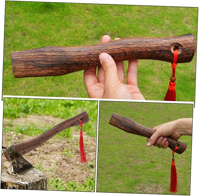 DOITOOL 4pcs Wooden Axe Handle Replacement Ergonomic Design for Camping Outdoor Use Sturdy Material for Cutting Firewood Logs Branches