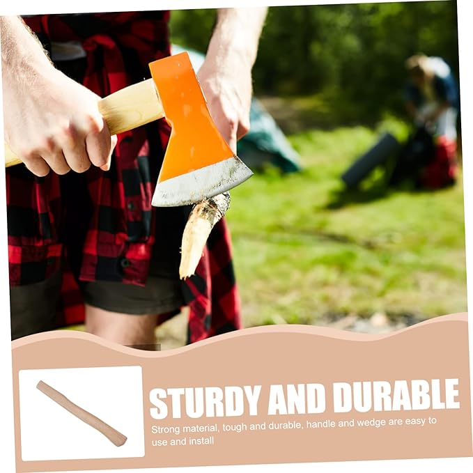 Wooden Axe Handle Replacement Hatchet Handle for Axe Woodworking Tool Wedges Easy Install