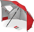 Sport-Brella Premiere UPF 50+ Umbrella Shelter with Patented Side Panels and Tilt Mechanism Heavy-Duty 1.25 Inch Center Pole Auger Anchor for Sand and Grass