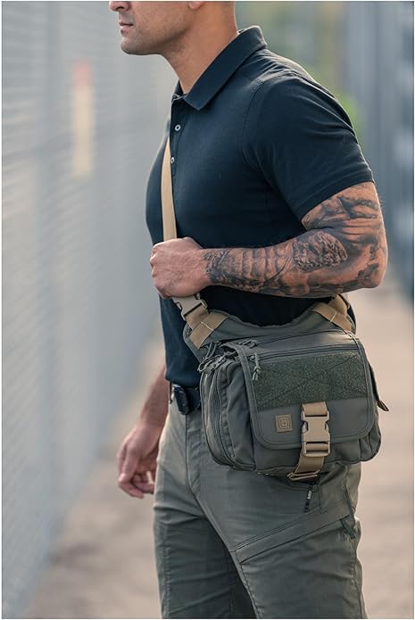 5.11 Tactical Push Pack Sling Bag – 6L Crossbody Shoulder Bag for Men Style 56037-ABR