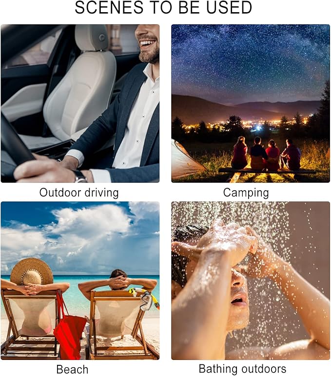 Camping Shower Bag with TPU Material Portable Food Grade TPU Drinking Water Storage Portable Bath Bag for Camping Travel Hiking 5L
