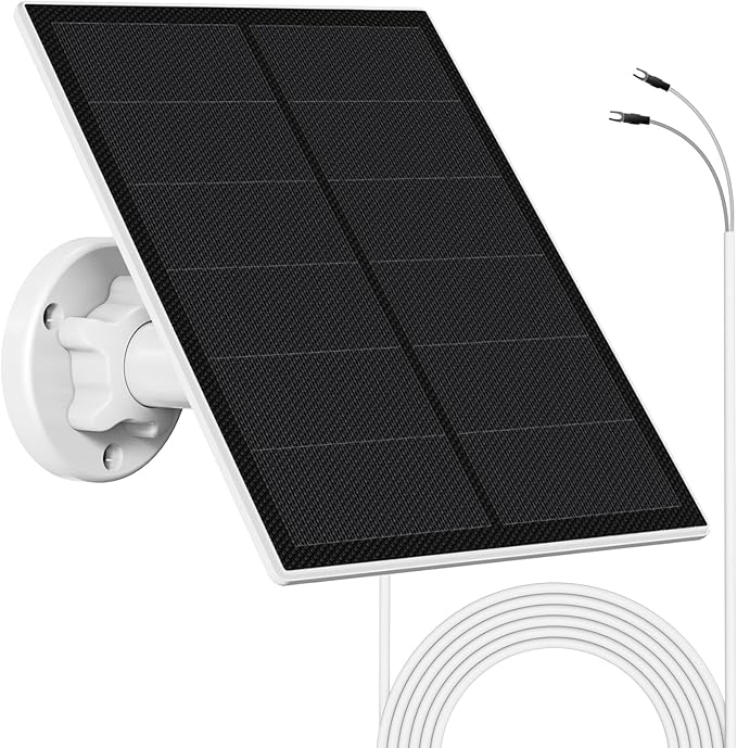 Solar Charger for Ring Doorbell5W IP65 Waterproof Solar Panel for Ring Doorbell Video Doorbell 3/3+ &ampVideo Doorbell 4 Adjustable Wall Mount 9.8ft Cable