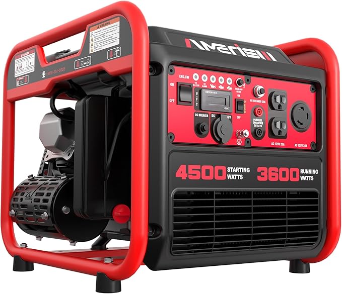 AMERISUN 4500 Watt Inverter Portable Generator With CO Protection RV Ready (AL5040C)