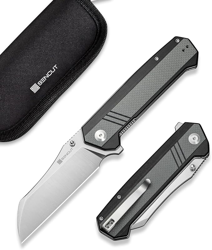 SENCUT Draxor Folding Pocket Knife for EDC Camping Knife with 3.7'' 9Cr18MoV Blade &amp G10 Handle Gift for Men Women (Gray)