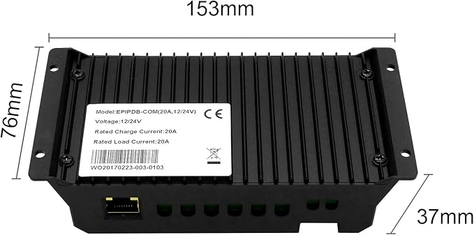 20A Duo Battery Solar Panel Charge Controller Regulator 12/24V