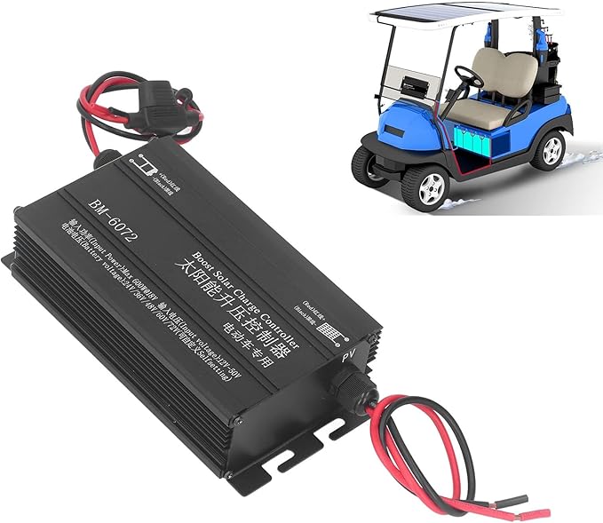 Boost MPPT Solar Charge Controller 600W 12-50V Input LCD Display with Overcharge Protection Short Circuit Protection for 36V 48V 60V 72V Batteries Solar Charge Regulator