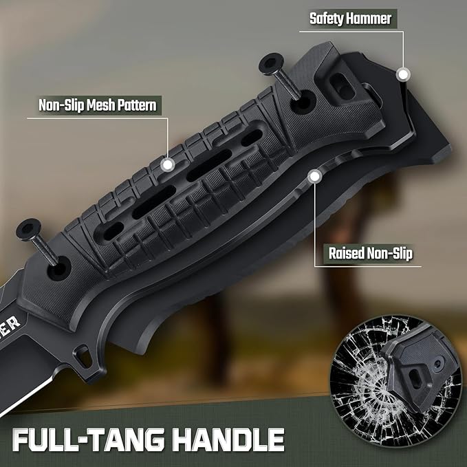 Freelander Outdoor Knife Bundle with Tactical Axe 2 Pack
