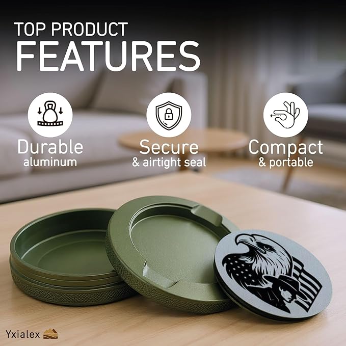 Zyn Metal Can Container Durable &amp Discreet Zyn Holder with Secure Seal Pocket Size Tin Case - Metal Container with Gift Box