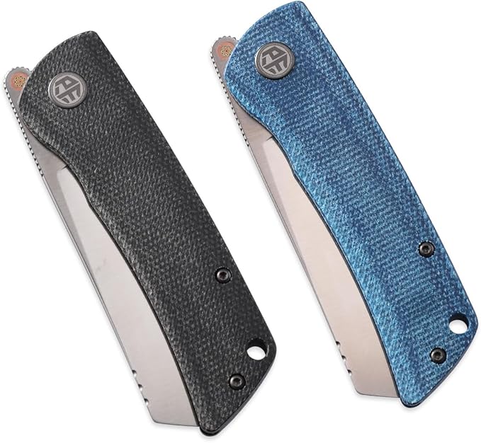 Petrified fish PFE05 Flavorist3.15 K110 Satin Blade 94g Micarta Handle Front Flipper Liner lock Folding knife (Brown)