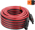 MOOKEERF Solar to XT60i Cable 10AWG 50FT Solar Panel to XT60i Adapter Connector XT60i-F Extension Cable for Portable Power Station Solar Generator