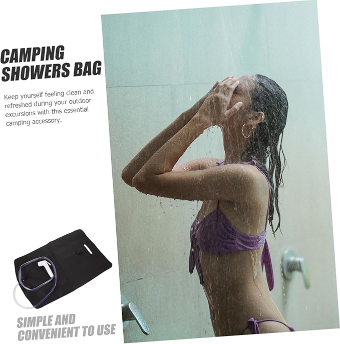 1set Portable Outdoor Camping Shower Bag Lightweight Wash Bag for -up for Hiking Backpacking and Fishing Trips