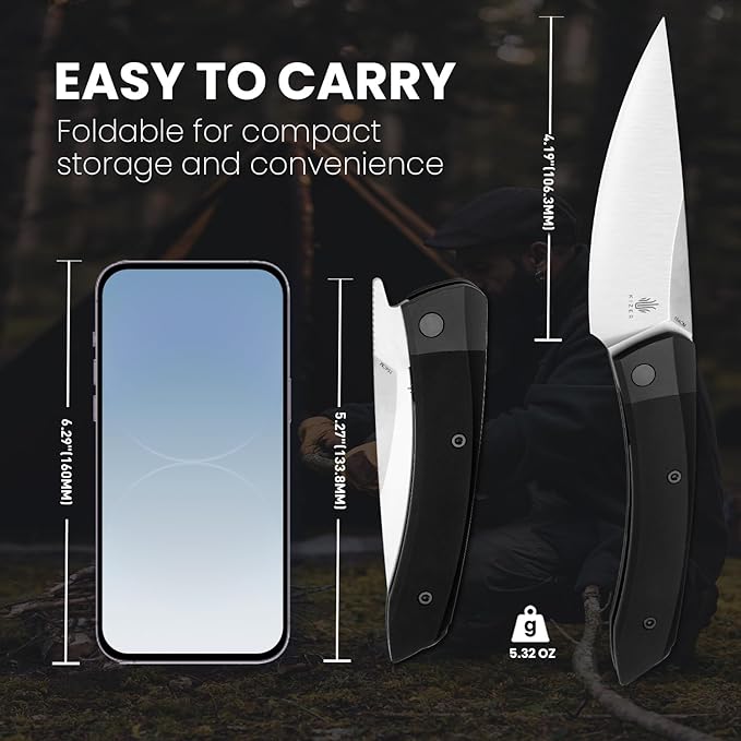 Kizer Momo Pocket Folding Knife 4.19 154CM Blade Camping Folding Knife Aluminum Handle EDC Knives for Women Men Gift V4663C1