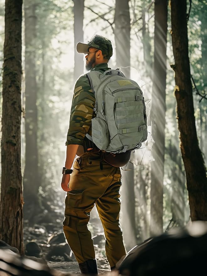 45L Waterproof Fishing Hunting Backpack Outdoor Military Rucksacks Tactical Sports Camping Hiking Trekking Bags (Green)