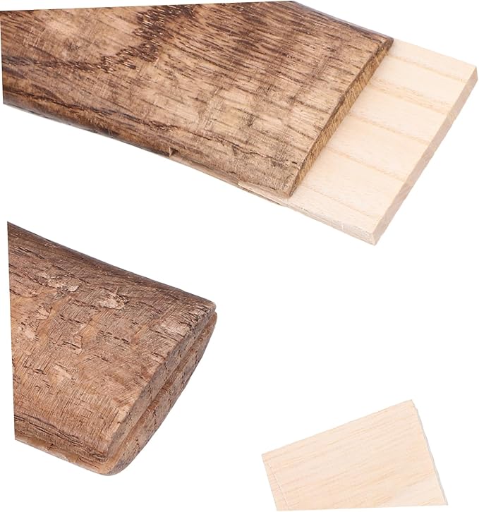 VOSAREA 2pcs Wooden Axe Handle Replacement Short Curved Handle for Hatchet Hammer Ergonomic Design