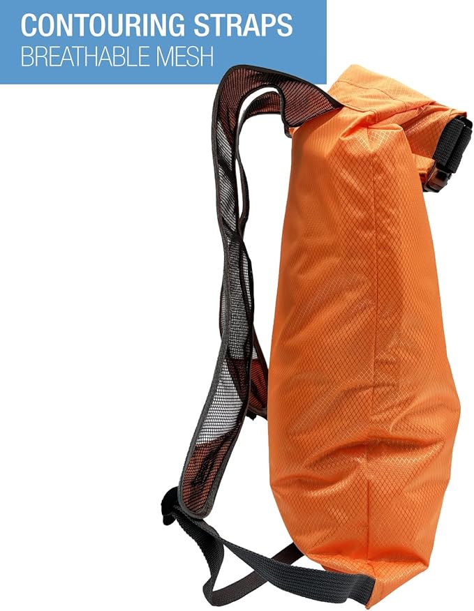 Lewis N. Clark WaterSeals Locking Backpack | Waterproof Bag | Anti-Theft Combination Lock | For Men &amp Women | Orange