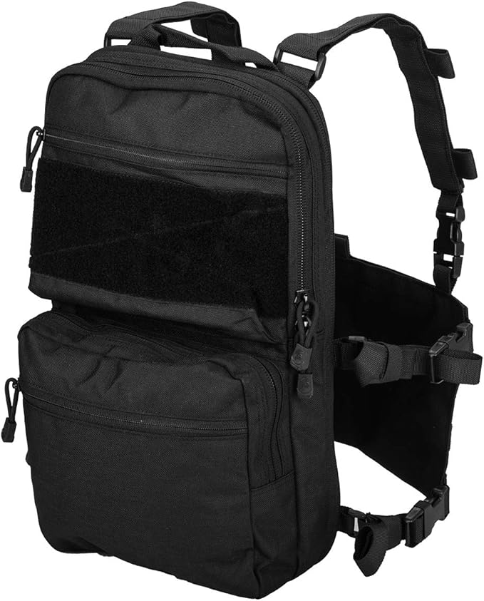 Lancer Tactical 1000D Nylon QD Chest Rig and Backpack Combo (Black)