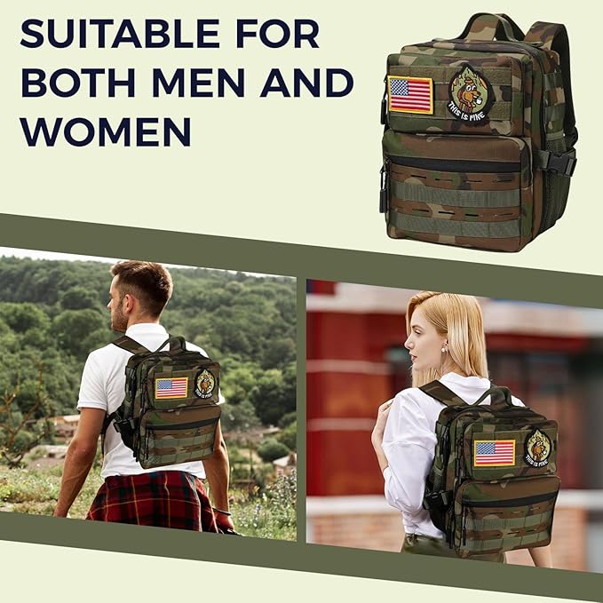 9L Mini Tactical Backpack for Men WomenSmall Military Tactical Backpack for SportGymHikingTravelCamping (Jungle Camo)