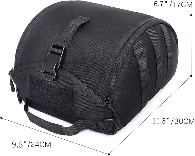 Tactical Helmet Padded Storage Bag 6L Expandable MOLLE Pouch Waterproof with Anti-Scratch Lining Multi-Purpose