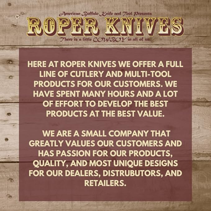 Roper Knives Tobacco Stockman Knife - 3 1065 Carbon Blades - Compact Durable Strong - Clip Spey and Sheepsfoot