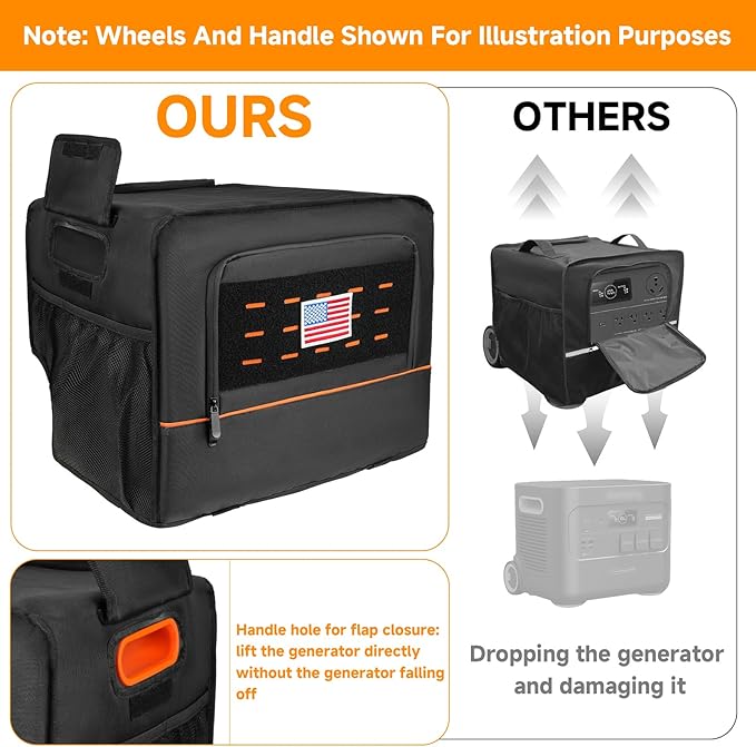 Upgraded Generator Dust Cover Compatible with Jackery Solar Generator 2000 Plus 400W/Jackery Explorer Kit 4000 Plus/3000 PRO 400W/ Water Resistant Protective Cover for Solar Generator Accessories