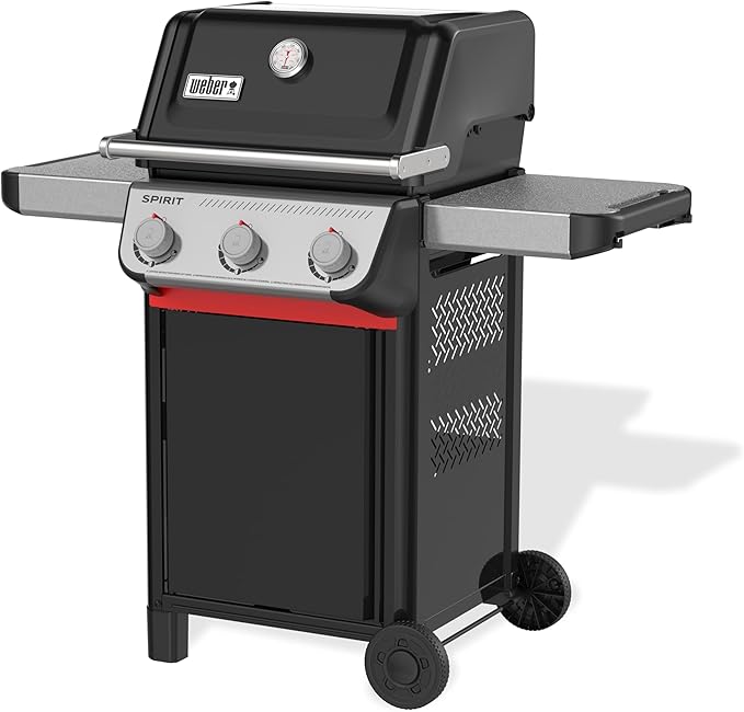 Weber Spirit E-310 Liquid Propane Gas Grill for Outdoor Cooking and BBQ 3 Burners Black – Porcelain-Enameled Cast-Iron Grates &amp Snap-Jet Ignition
