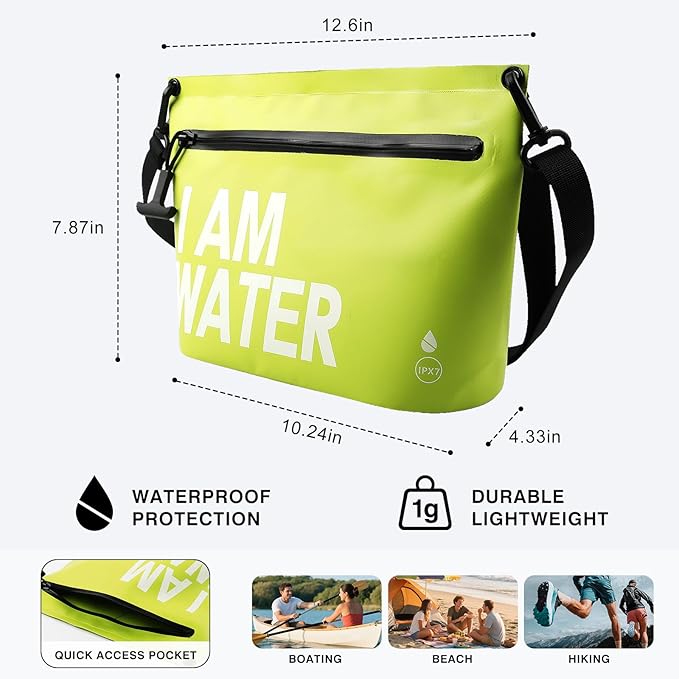 6L Water-Resistant Travel Pouch Splashproof Zipper Toiletry Bag Lightweight Splash-Resistant Organizer for Beach Pool Travel Essentials