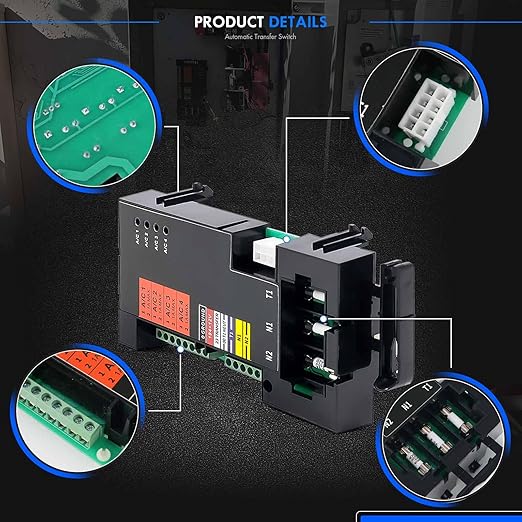 A0004499959 Smart AC Module Load Shed Module (SACM) w/Fuse Fit for Generac Generator Automatic Transfer Switch 100 200 Amp ATS Control Module Shedding Loads During Overload Replace# 10000004183