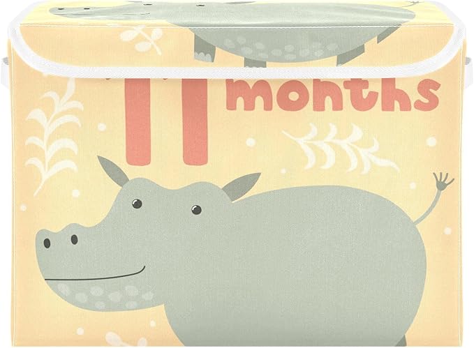 11_months Storage Bin with Lid Collapsible Organizer Bins Storage Box with Lids for Home Studyroom Home Decor